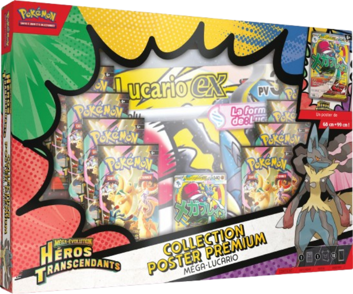 Coffret Collection Poster Premium Méga-Lucario – ME02.5 Méga-Évolution : Héros Transcendants (FR)
