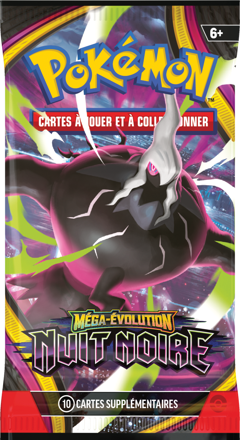 Portfolio Ultra Pro ECTOPLASMA - A4 9 Cases - 1 Booster ME05 Méga-Évolution : Nuit Noire (180 cartes recto-verso)