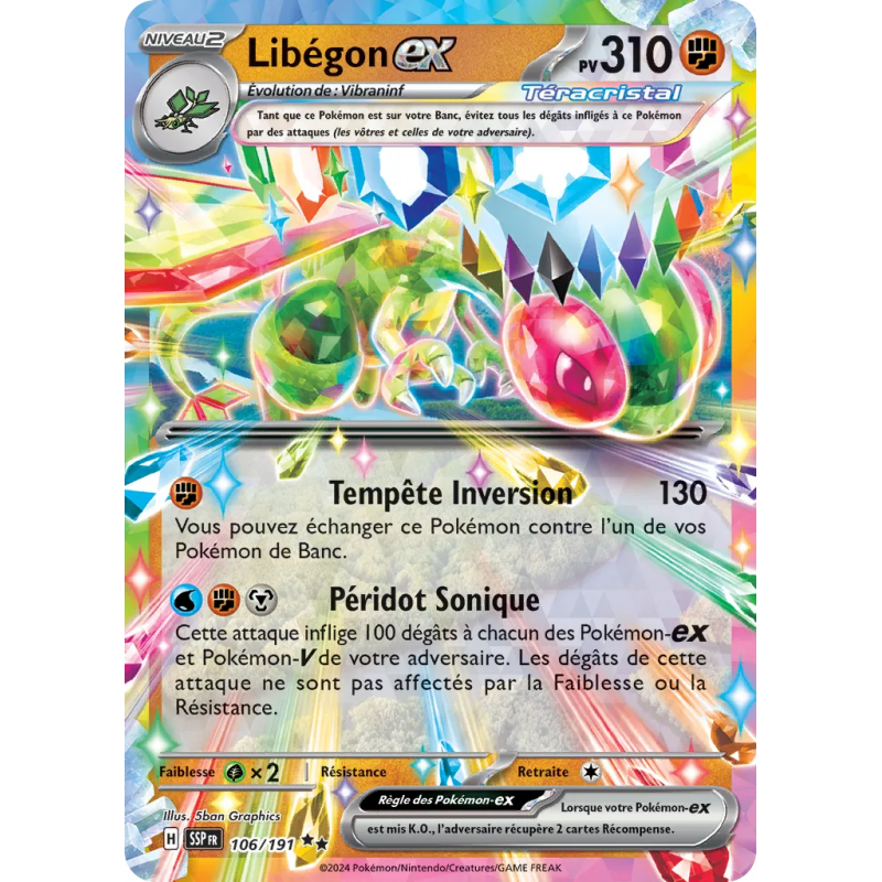 Libégon Ex - 106/191 – Pokémon (Étincelles Déferlantes)