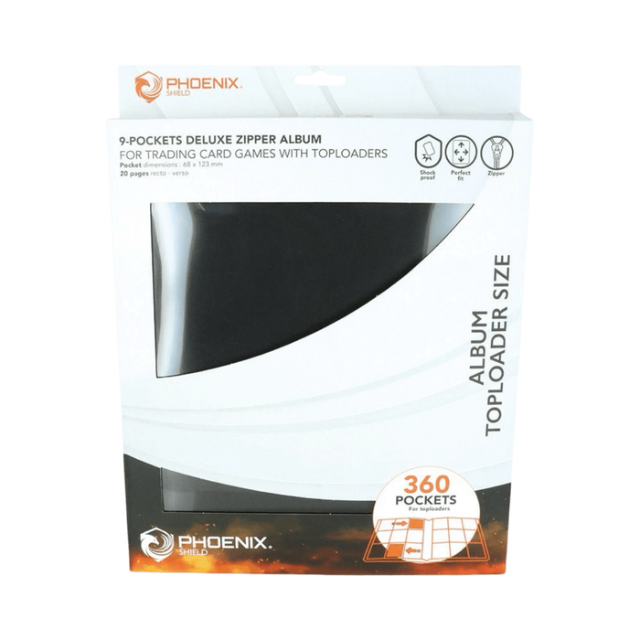 Classeur Zip Deluxe Noir pour Toploader Phoenix Shield 360 pochettes
